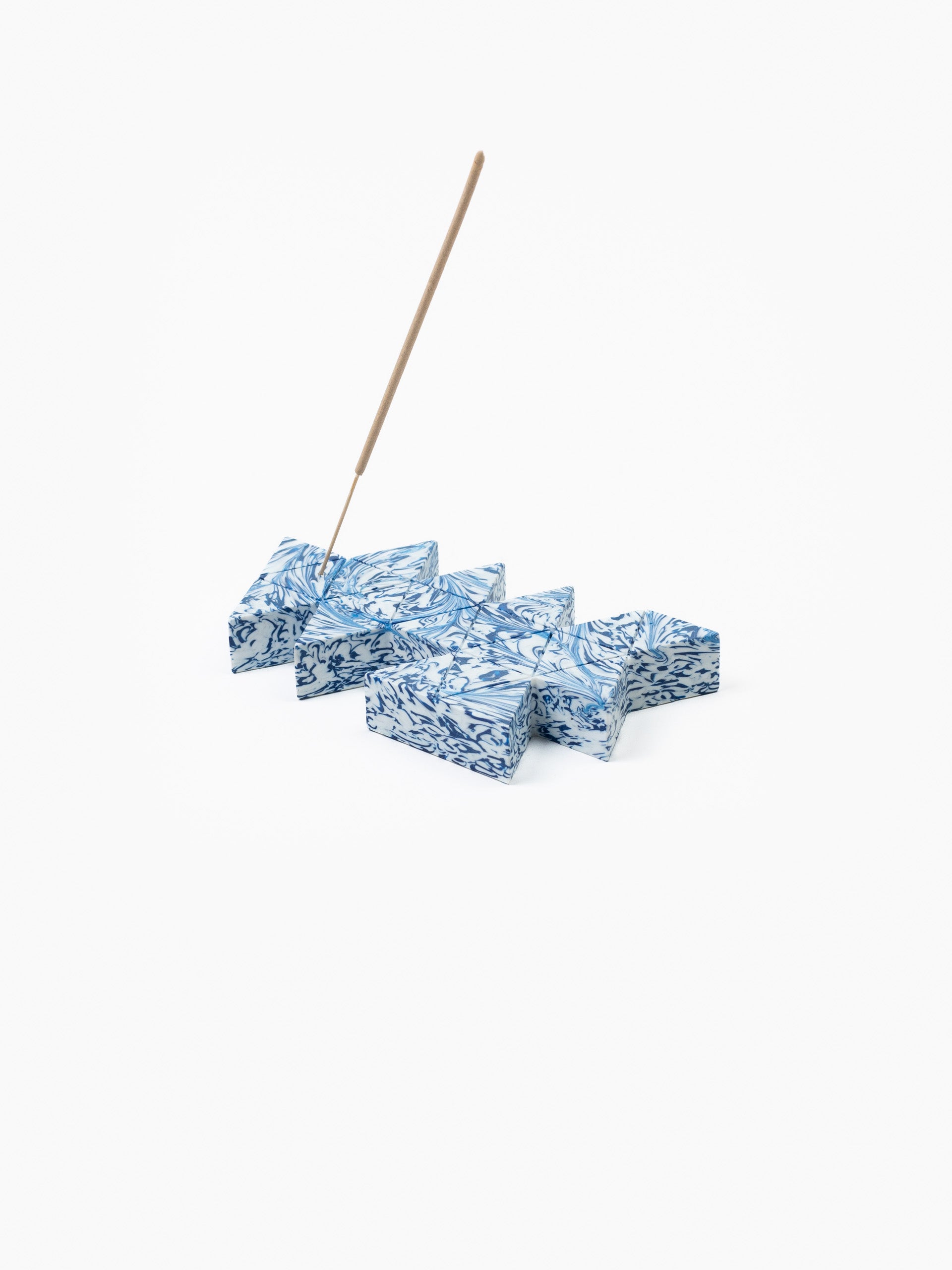 Dymaxion Map Incense Holder Blue