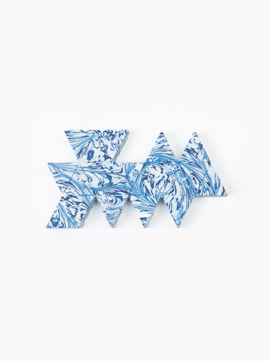 Dymaxion Map Incense Holder Blue