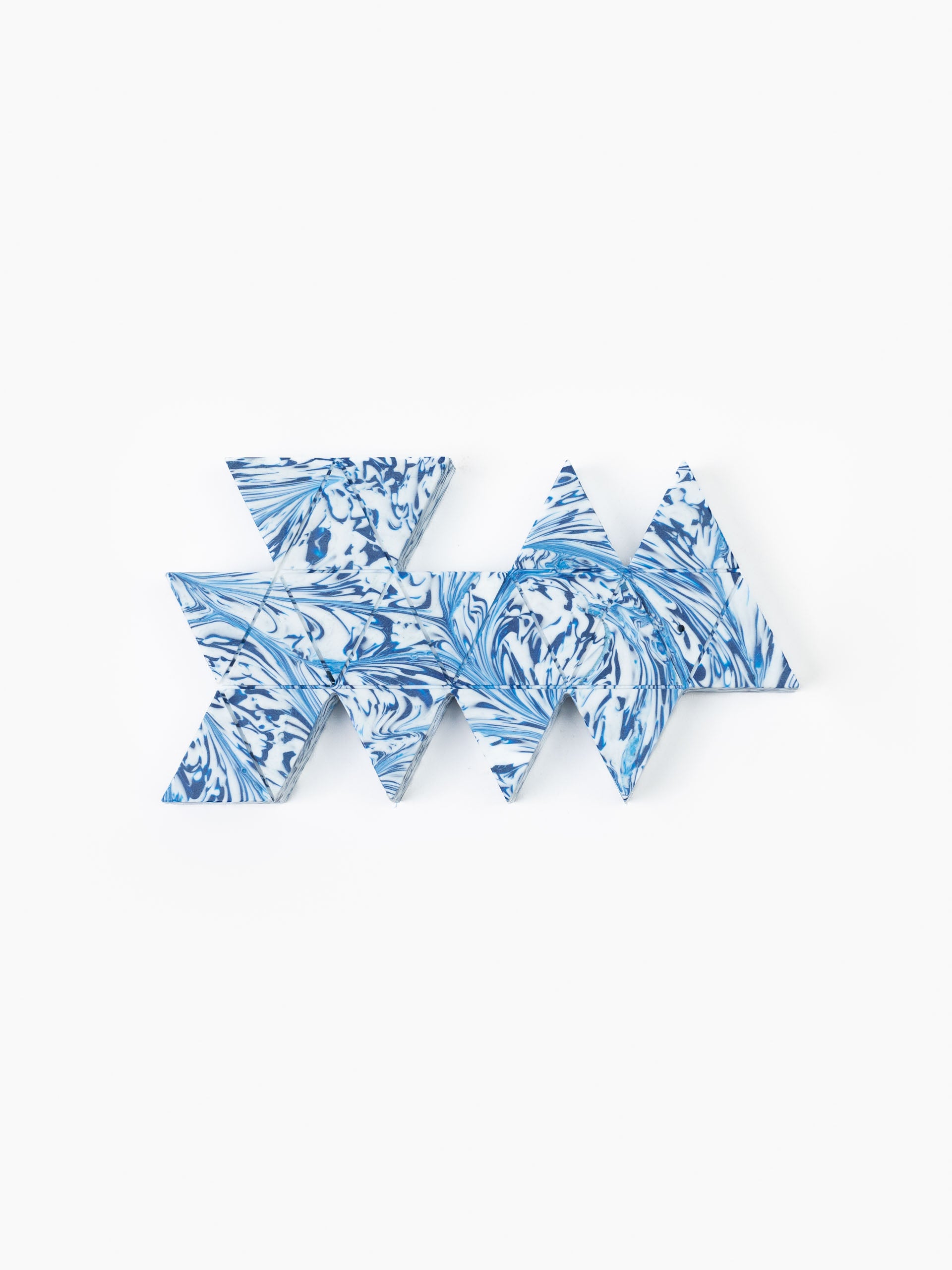 Dymaxion Map Incense Holder Blue