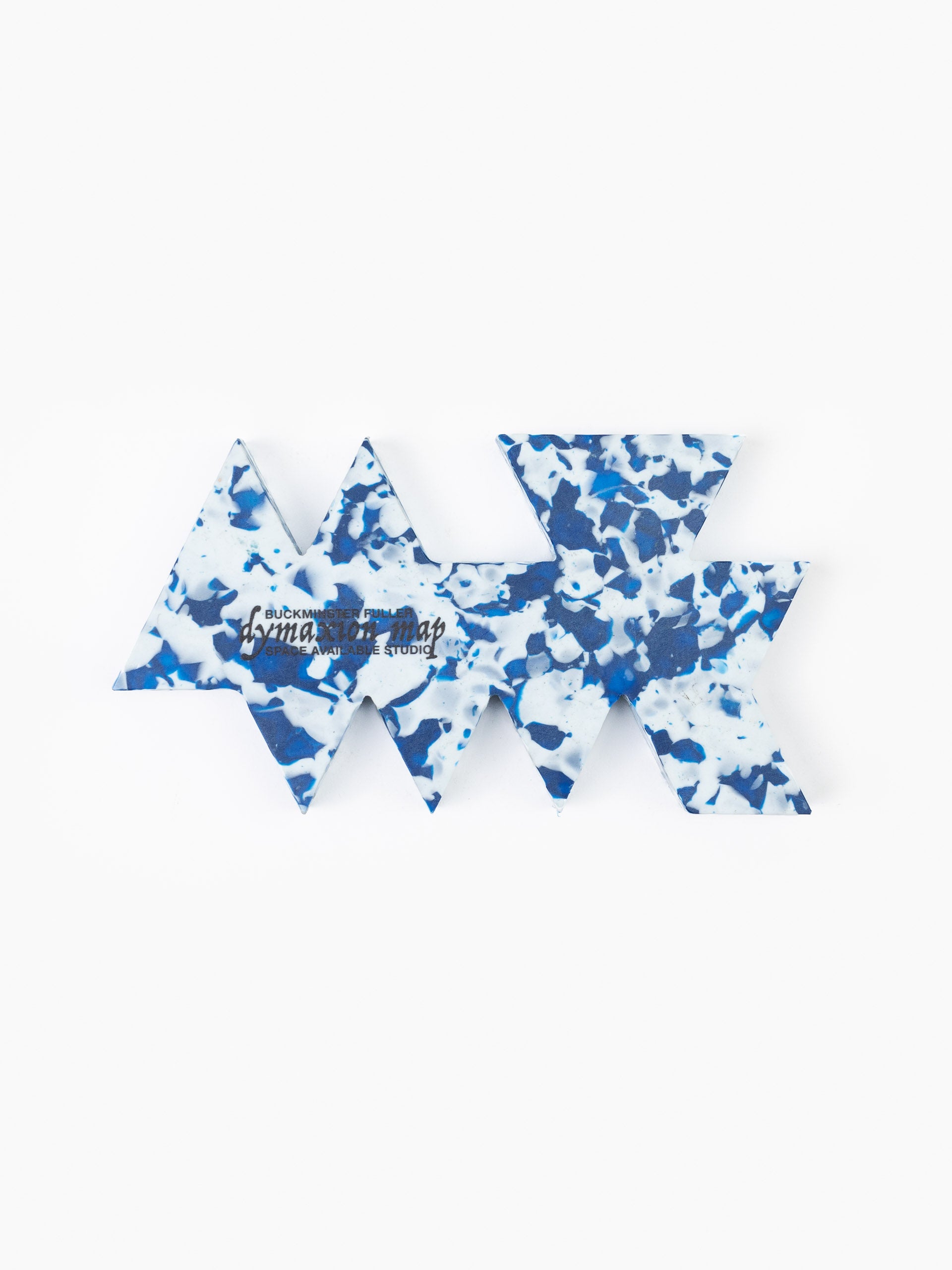 Dymaxion Map Incense Holder Blue