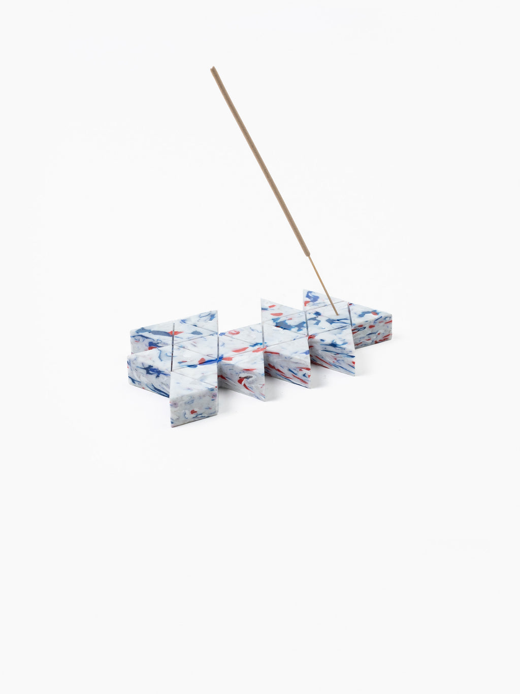 Dymaxion Map Incense Holder White