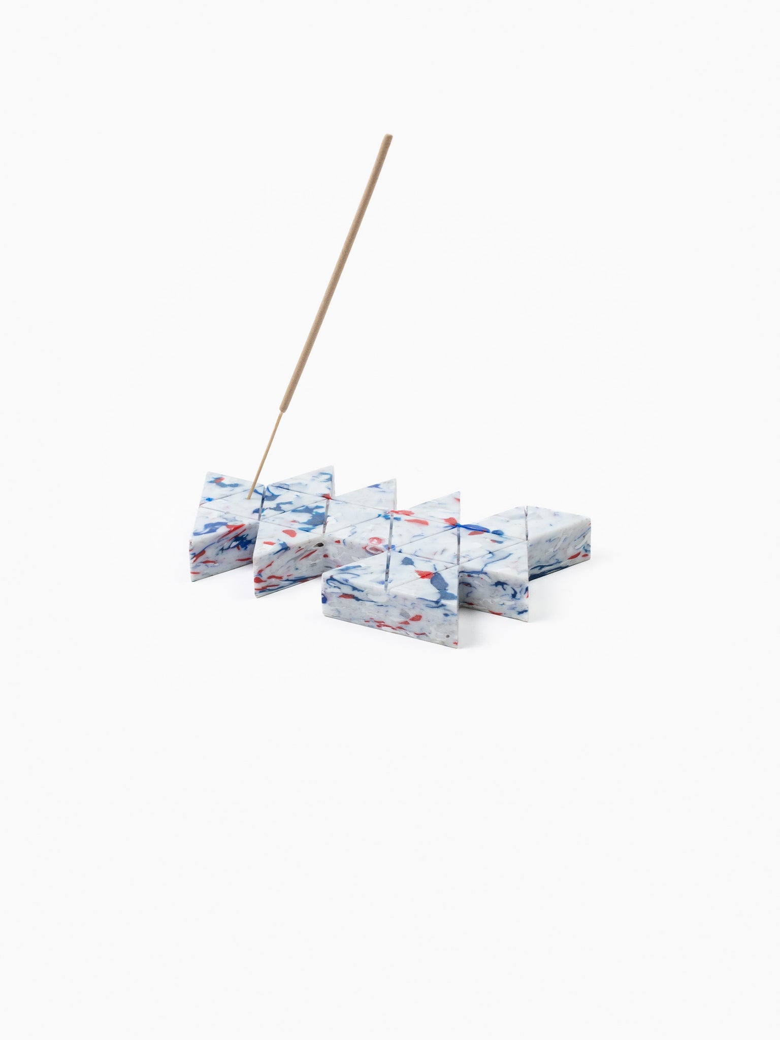 Dymaxion Map Incense Holder White