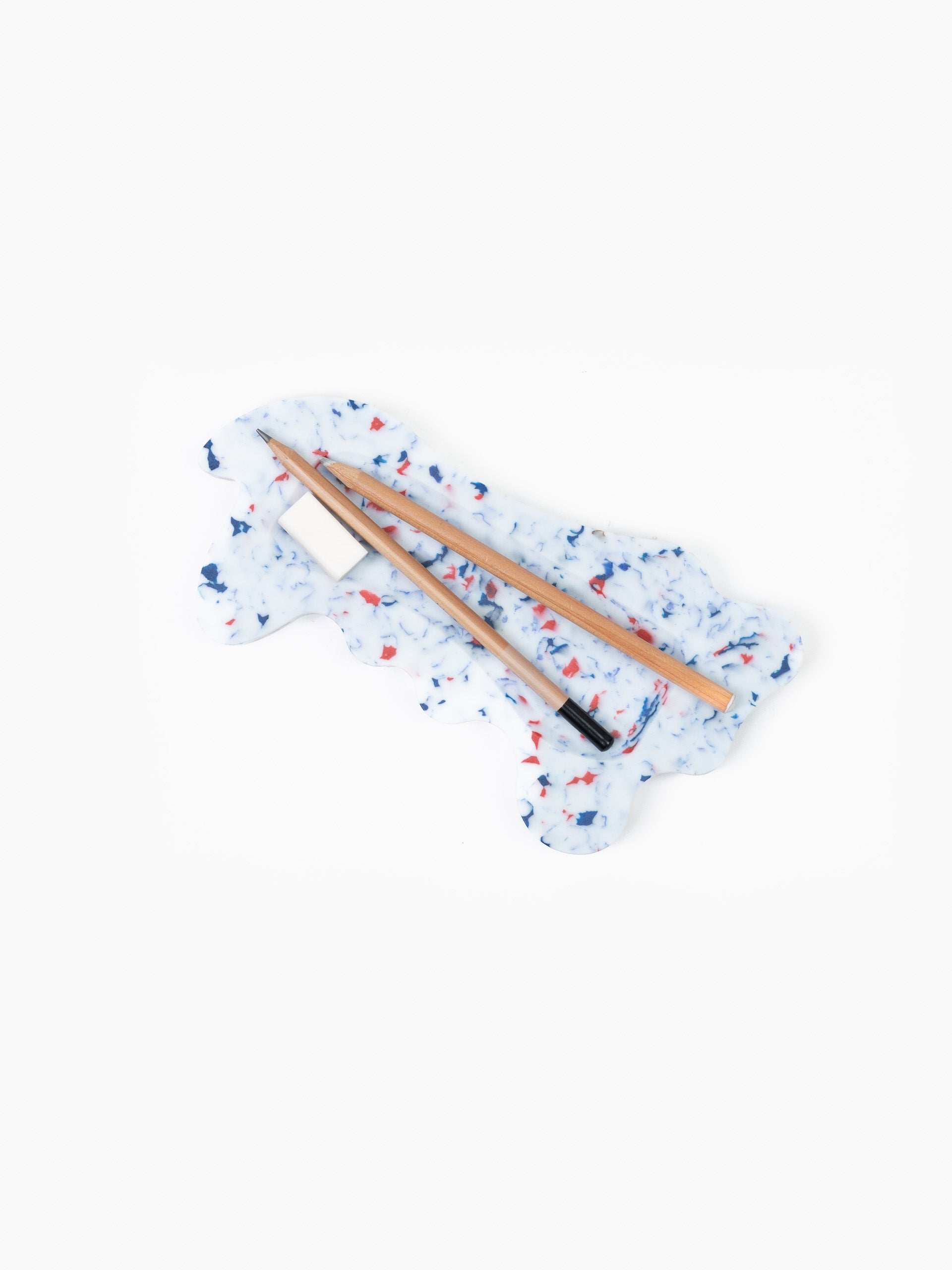 Melting Structures Desk Tray White