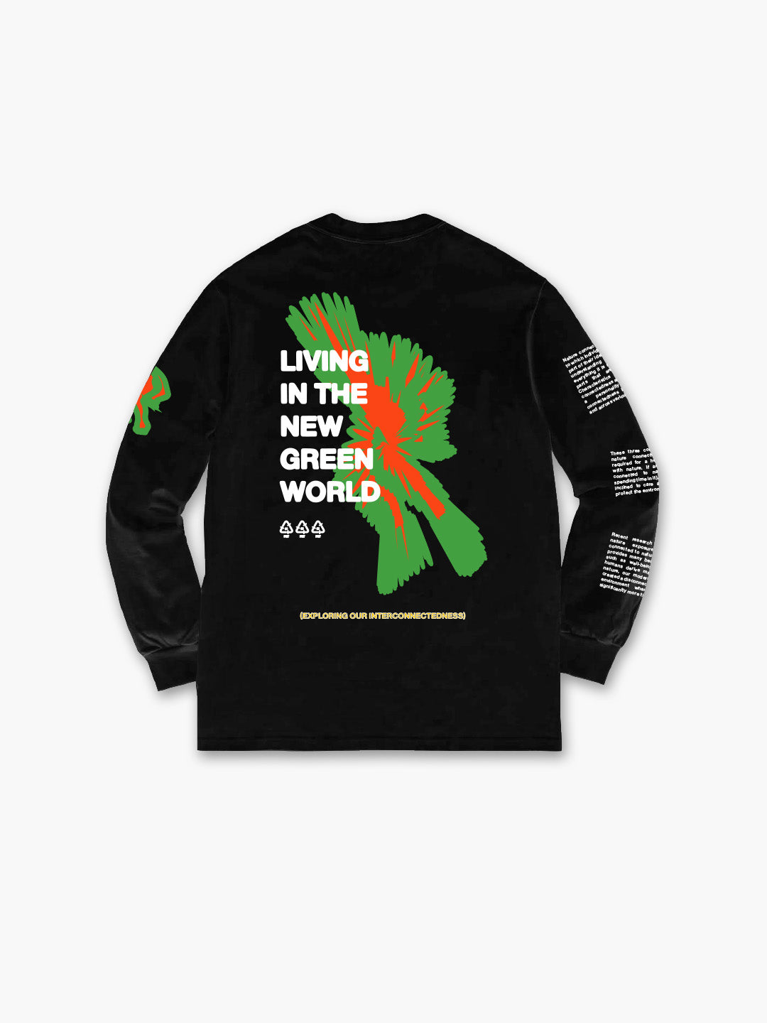 New Green World Long Sleeve T-Shirt Black