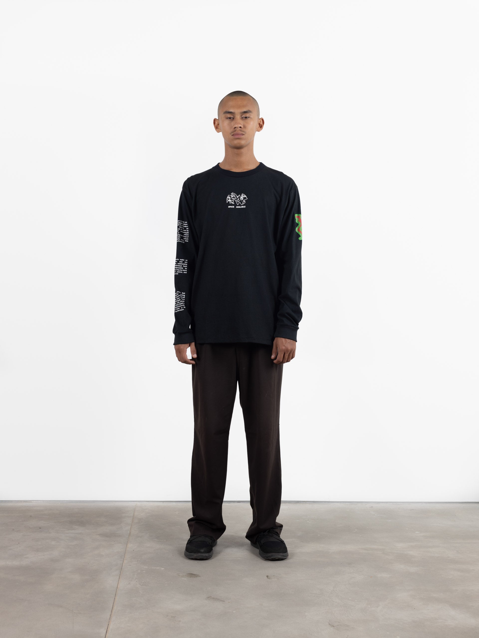 New Green World Long Sleeve T-Shirt Black