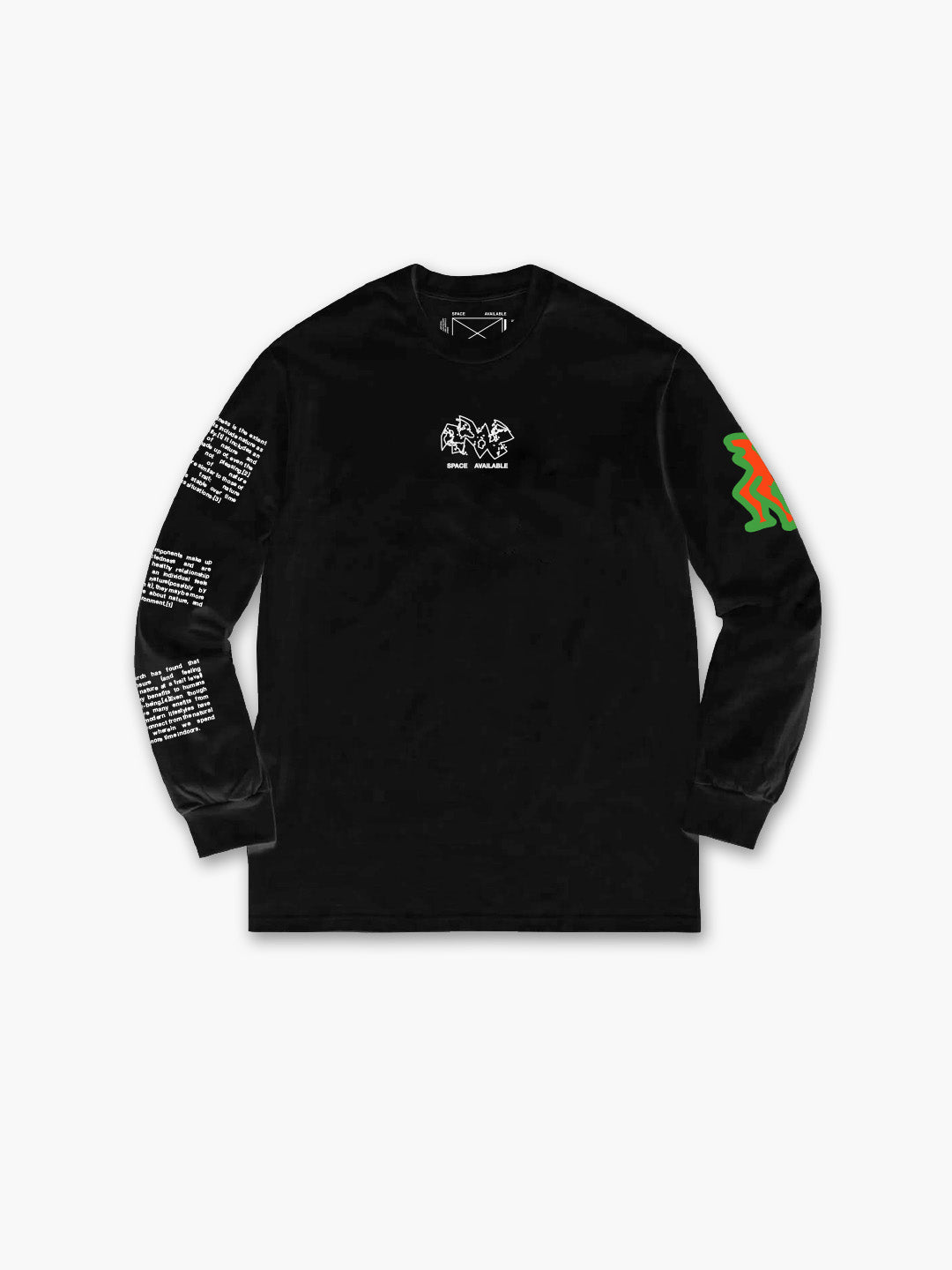 New Green World Long Sleeve T-Shirt Black