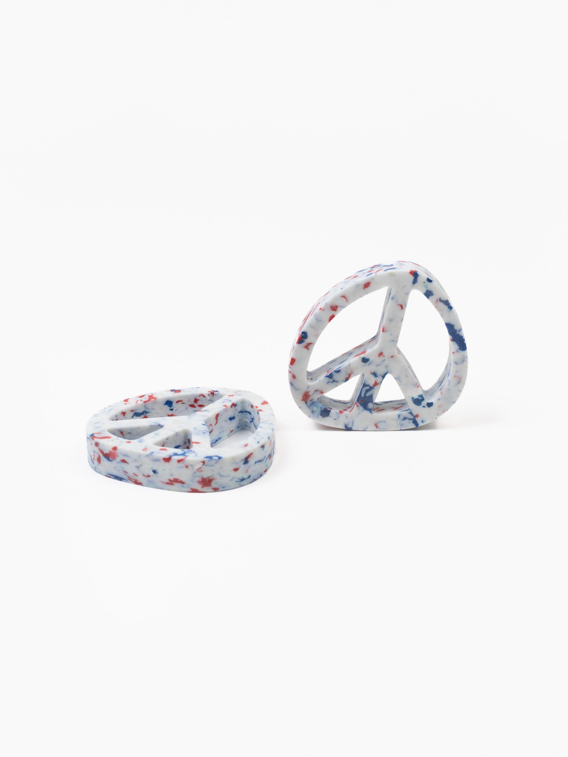 Peace on Earth Coaster Set of 2 White