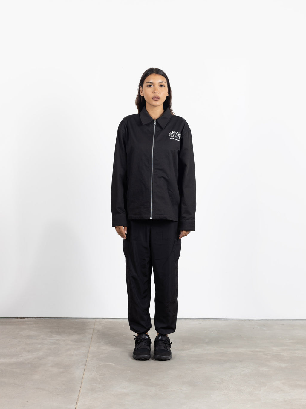 Upcycled Garment Work Jacket Black
