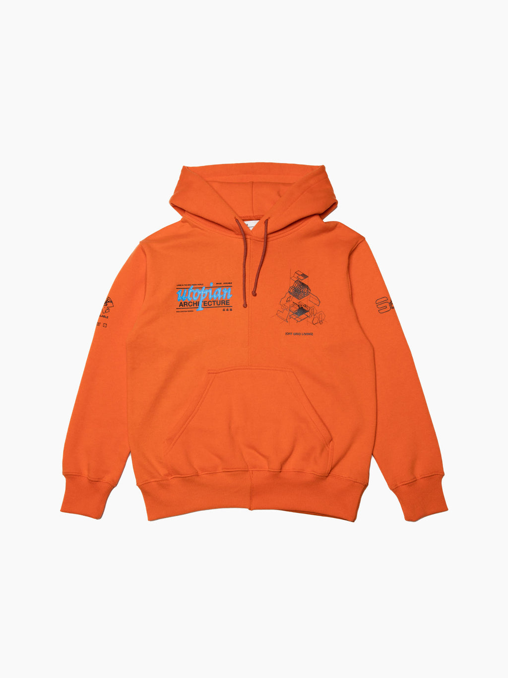 Utopian Architecture Hoodie Orange