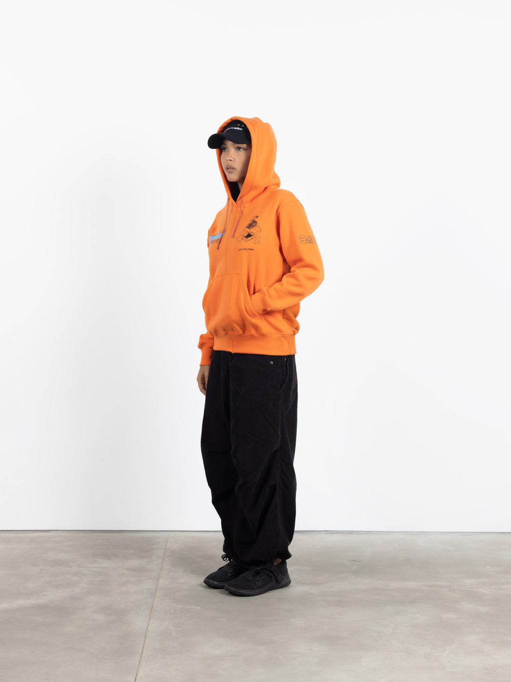 Utopian Architecture Hoodie Orange
