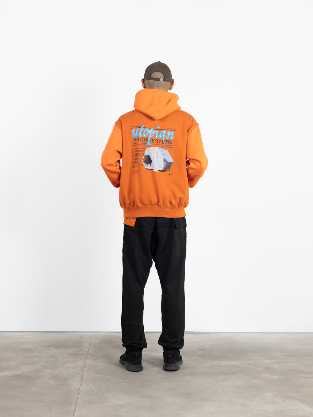 Utopian Architecture Hoodie Orange
