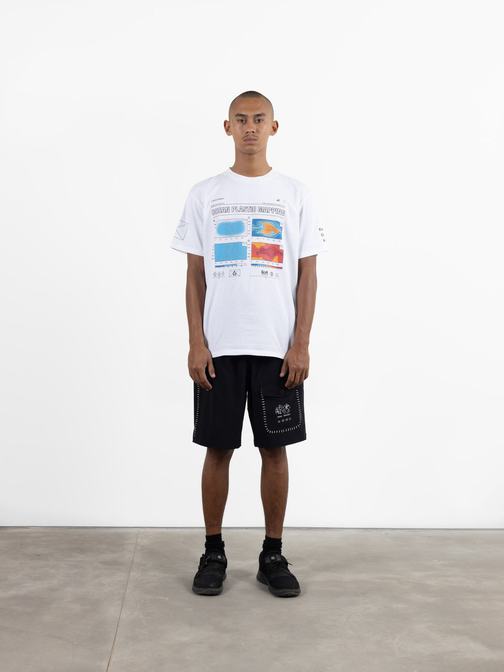 Waste Plastic Mapping T-Shirt White