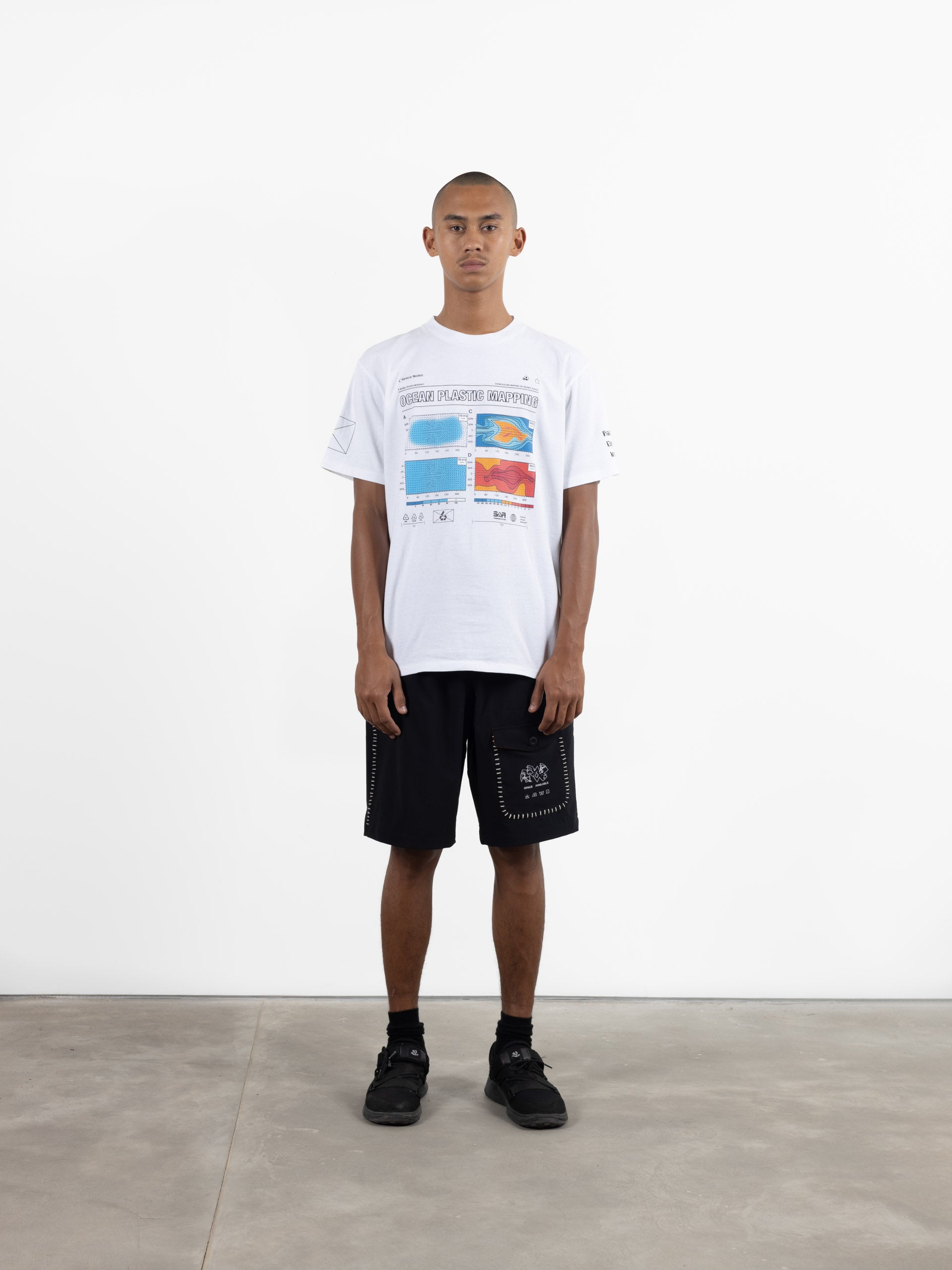 Waste Plastic Mapping T-Shirt White