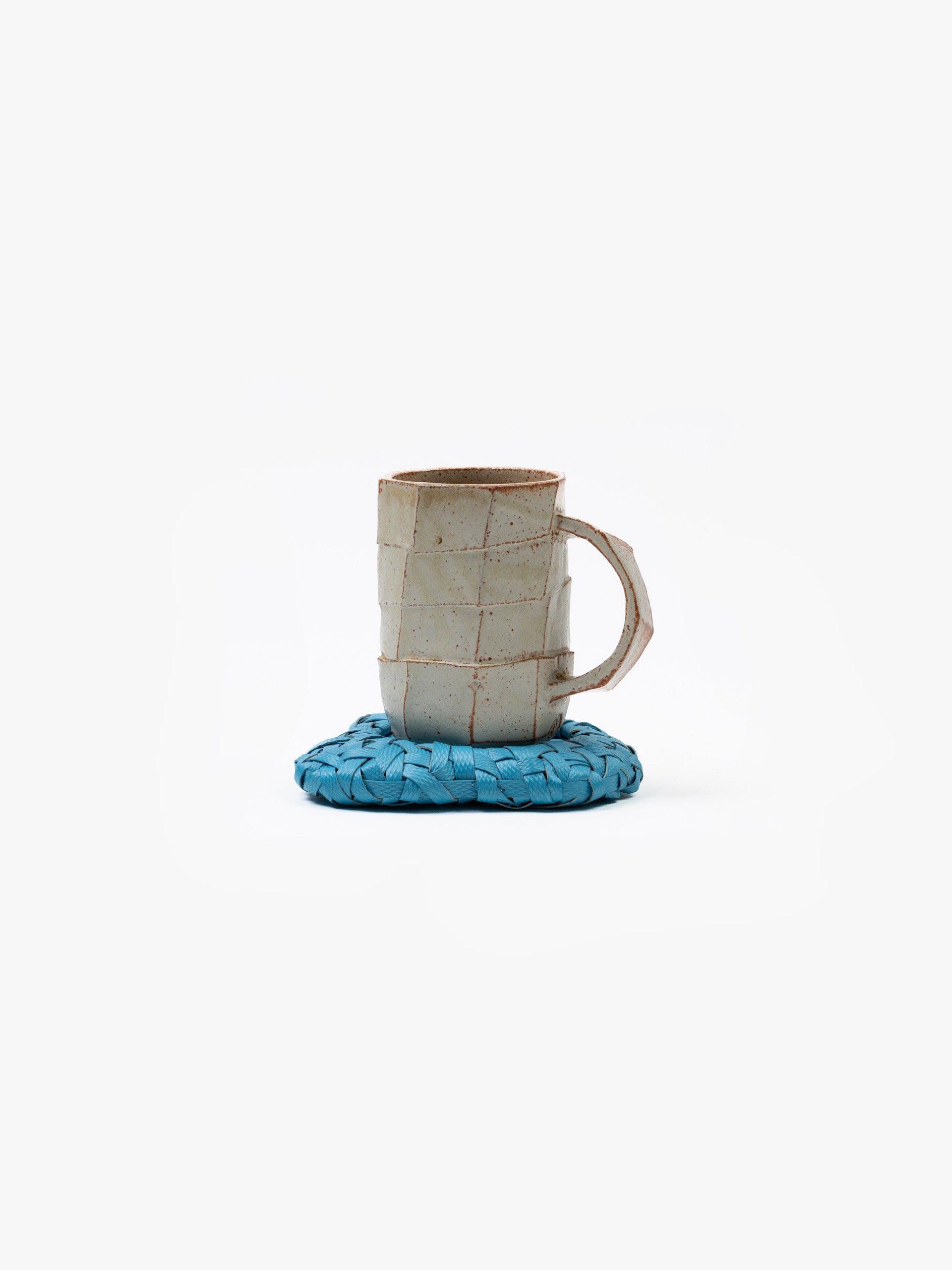 Recycled Plastic Woven Ecology Coaster Blue