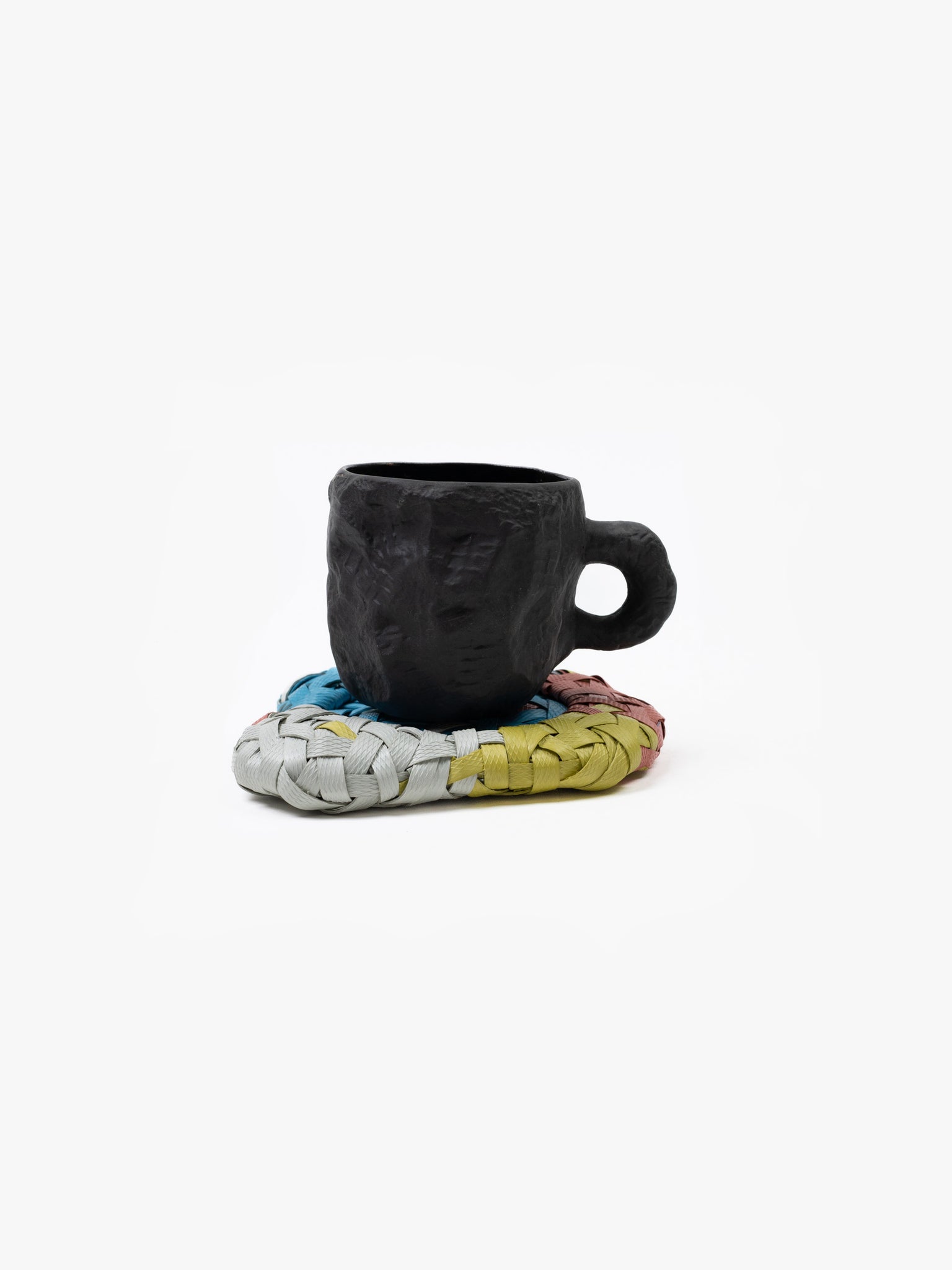 Recycled Plastic Woven Ecology Coaster Multicolour