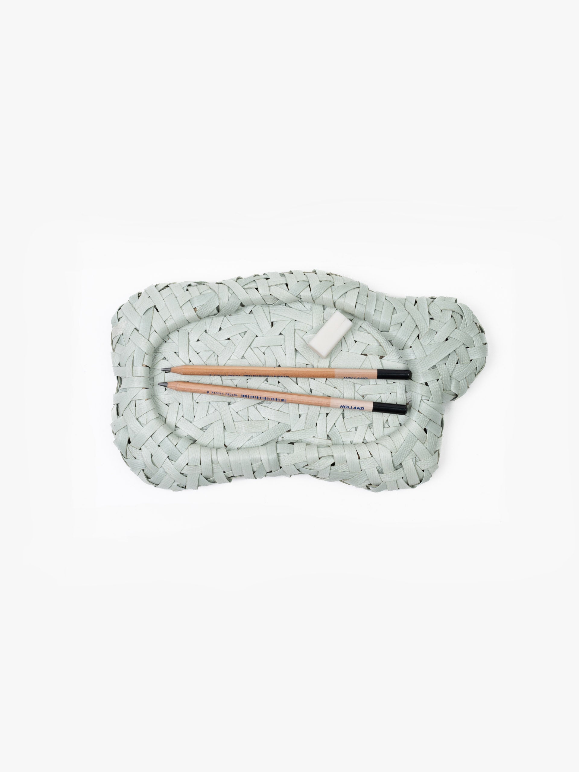 Recycled Plastic Woven Ecology Tray White