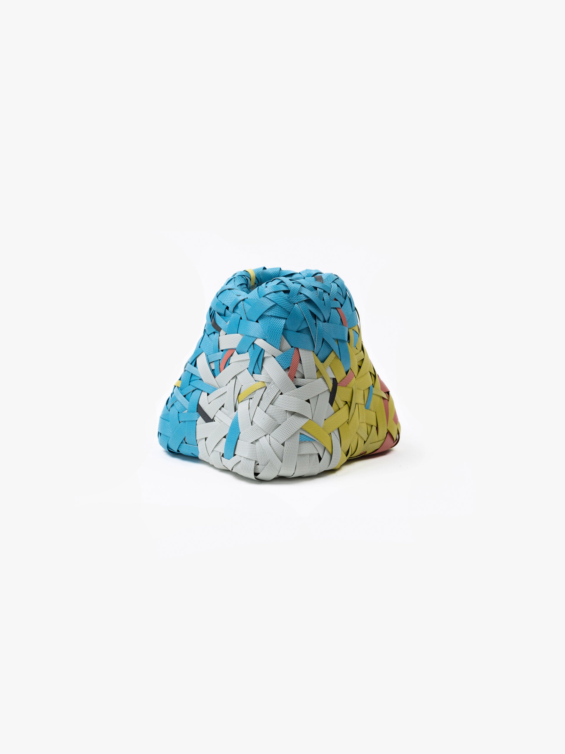 Recycled Plastic Woven Ecology Vase Multicolour