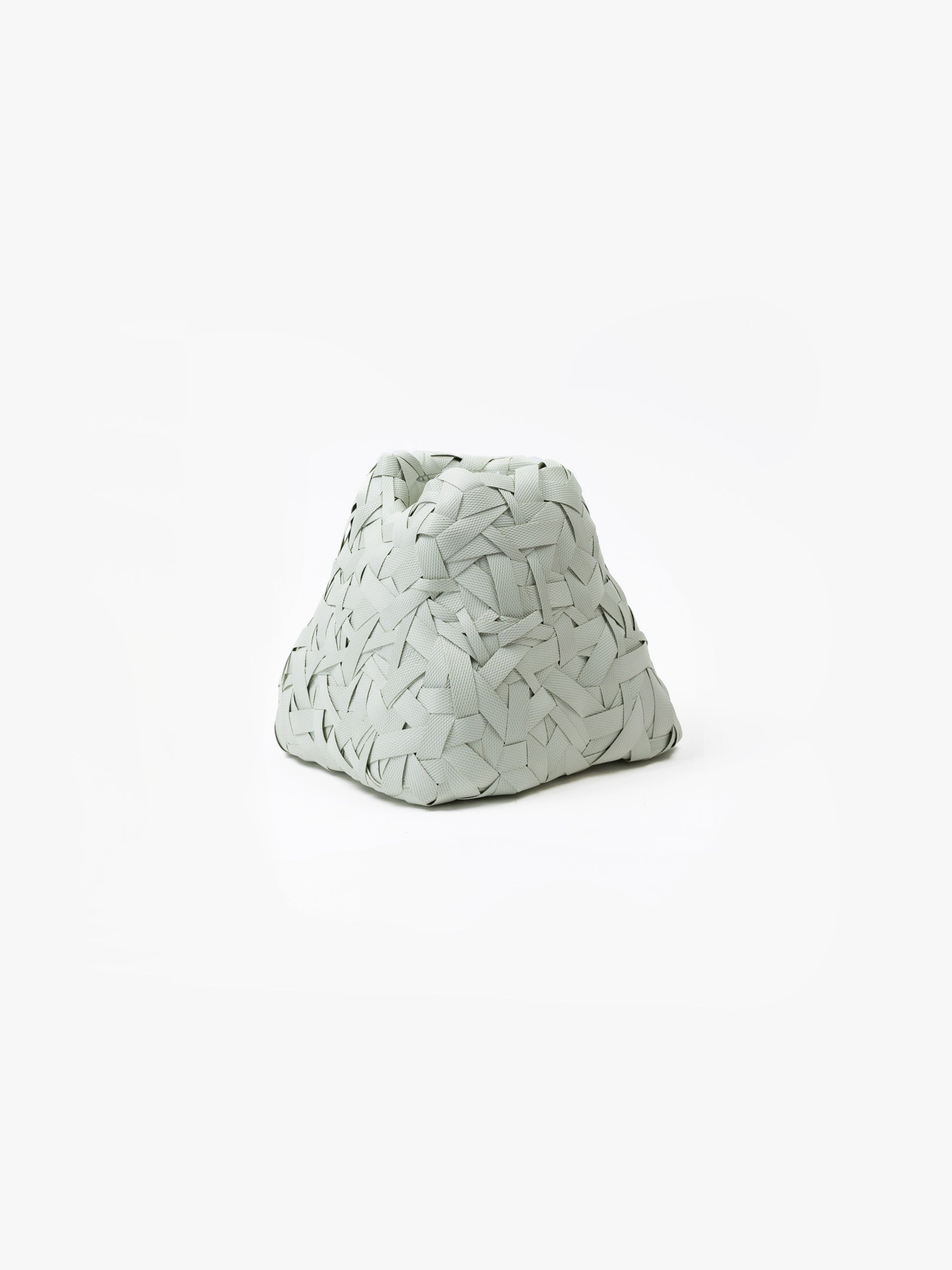 Recycled Plastic Woven Ecology Vase White