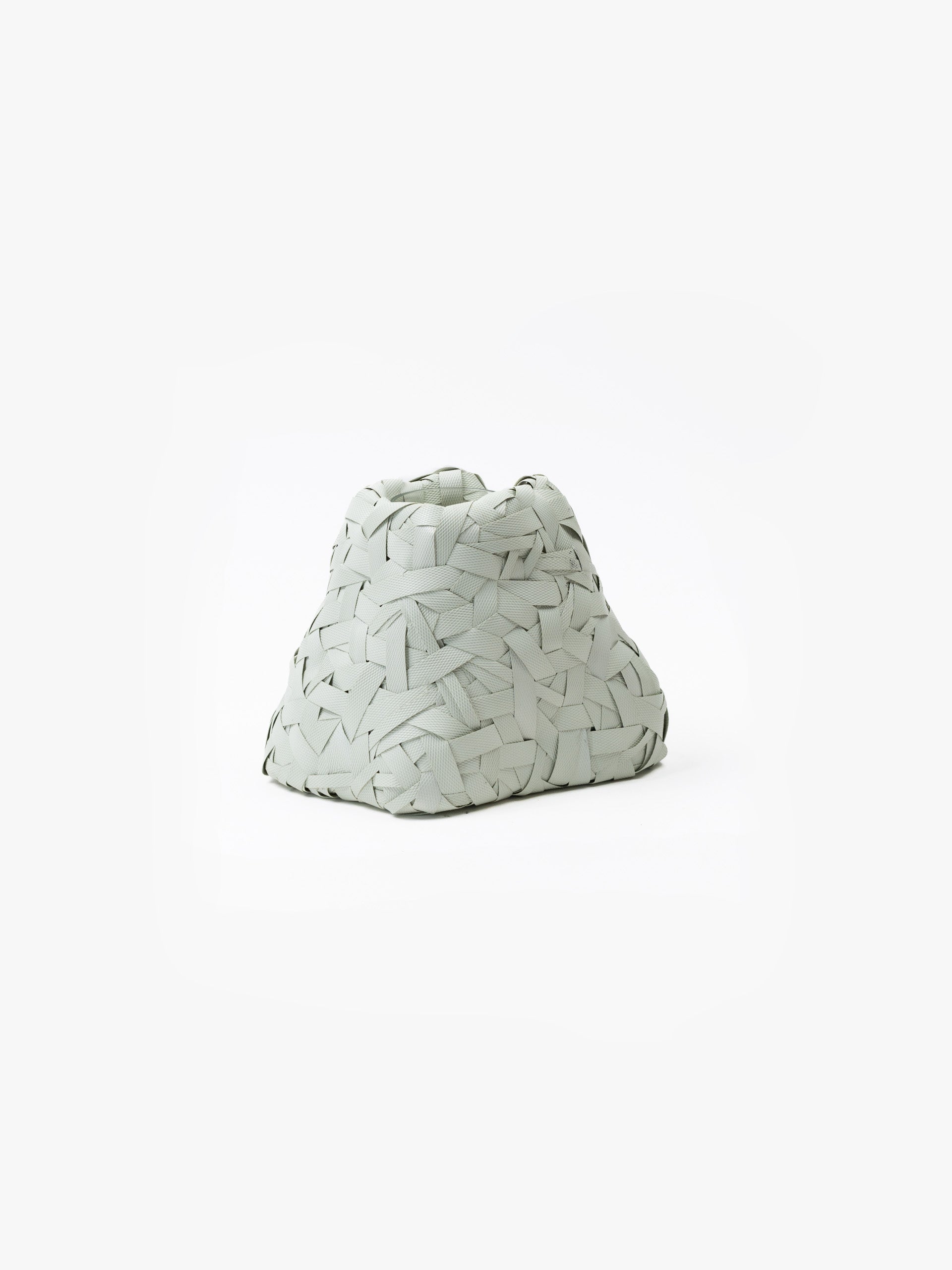 Recycled Plastic Woven Ecology Vase White